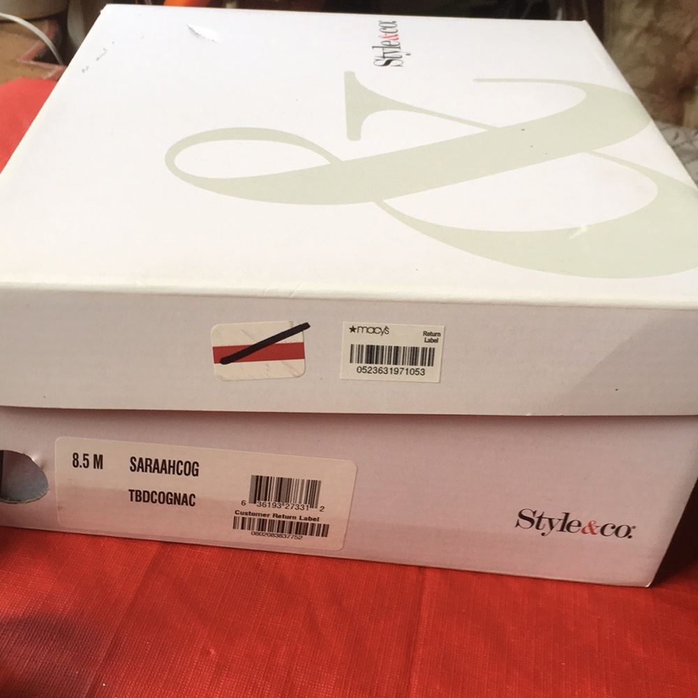 Style & Co. SARAAH sz 8.5 NWT Vegan Leather heels - Picture 6 of 6
